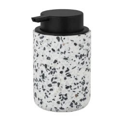 Seifenspender 'Tosi' Polyresin weiß, schwarz 300 ml