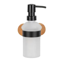 Seifenspender 'Turbo-Loc Orea Bamboo' Bambus, Glas satiniert 200 ml