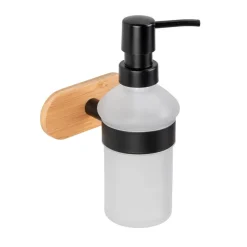 Seifenspender 'Turbo-Loc Orea Bamboo' Bambus, Glas satiniert 200 ml
