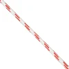 Seil Polyester geflochten weiß/rot Meterware 10 mm