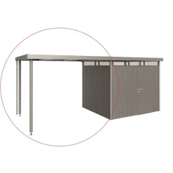 Seitendach quarzgrau-metallic 282 x 235 x 222 cm für Gerätehaus 'HighLine' H3