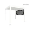 Seitenmarkise elektrisch für Pergola weiß 272 x 235 cm