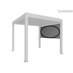 Seitenmarkise für Pergola quarzgrau 364 x 235 cm