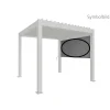 Seitenmarkise für Pergola quarzgrau 327 x 235 cm
