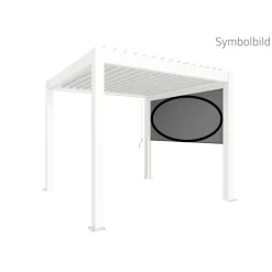 Seitenmarkise für Pergola weiß 327 x 235 cm
