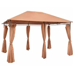 Seitenteil für Pavillon 'Bianca' terrakottafarben 281 x 194/98 x 194 cm 6 Stück