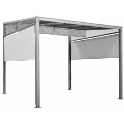 Seitenteil für Pavillon 'Verena' grau 269 x 189 cm 2 Stück