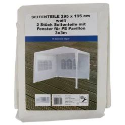 Seitenteile für Gartenpavillon weiß 295 x 195 cm 2 Stück