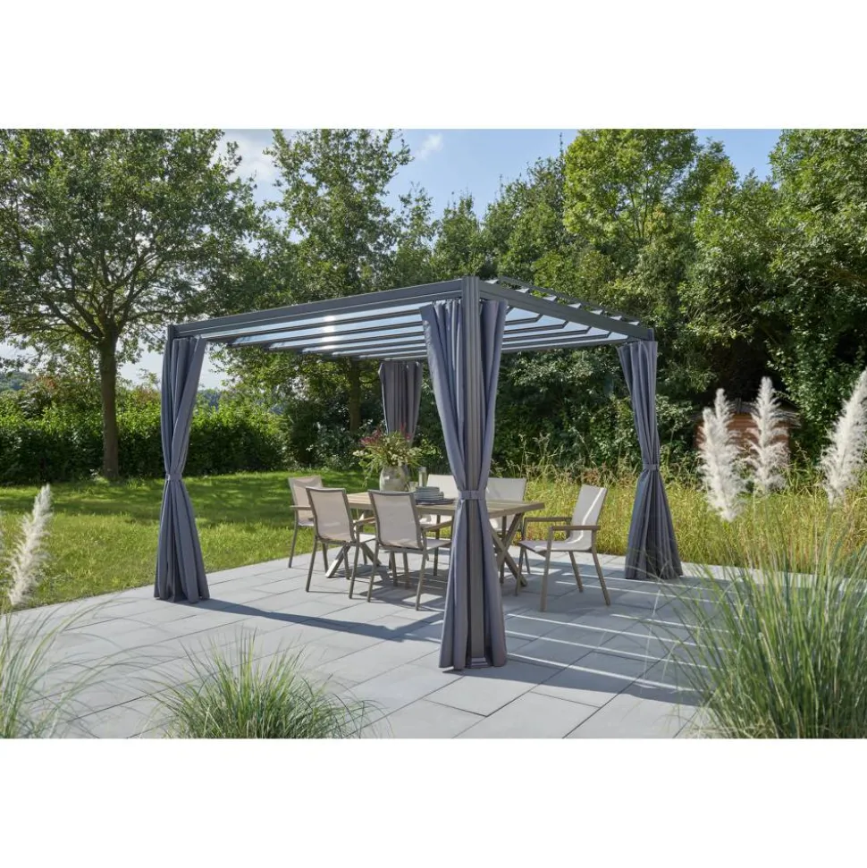 Seitenteile für Pavillon 'Eva' grau 4 Stück