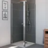 Seitenwand 'Elana 6' für Dreh- und Pendeltür teilgerahmt, Klarglas silber matt 90 x 200 cm