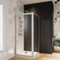 Seitenwand 'Fara4' silber matt 75 x 185 cm
