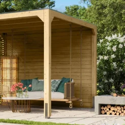 Seitenwand naturfarben 295 x 235 cm für Pavillon 'Cubus'