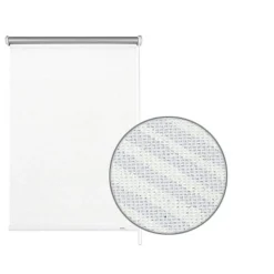 Seitenzug-Rollo 'Thermo energiesparend' Streifen weiß 52 x 180 cm