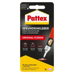 Sekundenkleber flüssig transparent 3+1 g
