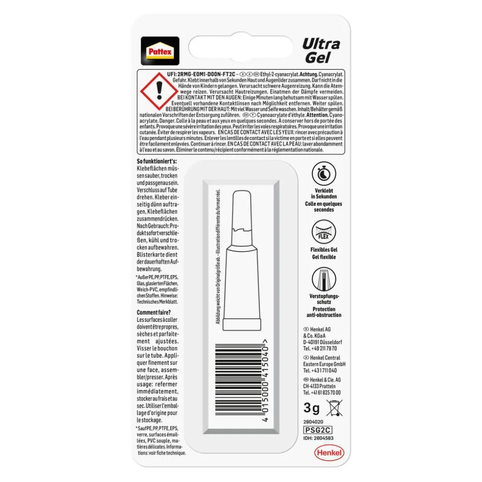 Sekundenkleber 'Ultra Gel' transparent 3 g