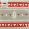 Servietten 'Sweden' grau/rot/weiß 40 x 40 cm 12 Stück