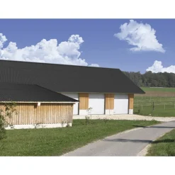 Shelltec-Wellplatte 'Sinus 95/34' schwarz 200 x 95 x 0,4 cm