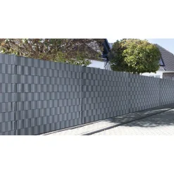 Sichtschutzstreifen 'polyline' anthrazit 19 x 2600 cm Doppelpack