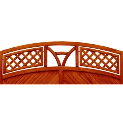 Sichtschutzzaun 'Toulon' mit Bogen 180 x 180/195 cm teak