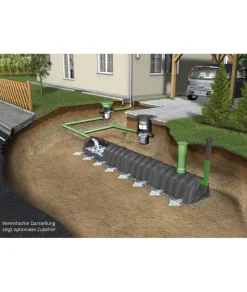 Sicker-Tunnel-Set schwarz 600 Liter