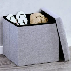 Sitzhocker grau 38 x 38 x 38 cm