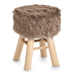 Sitzhocker 'Zottel' grau 29 x 39 x 29 cm