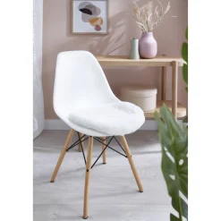Sitzkissen 'Cingoli' rund weiß Ø 40 x 1 cm