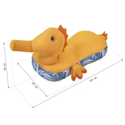Sitzsack und Schwimmtier 'Seepferdchen' gelb 101 x 38 x 43 cm