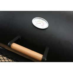 Smoker- und Holzkohlegrill 'Dakota' schwarz 122 x 132,5 x 66 cm