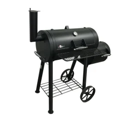 Smoker- und Holzkohlegrill 'Edmonton' schwarz 121 x 124 x 66 cm