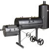 Smoker- und Holzkohlegrill 'Kiona' schwarz 211 x 173 x 70 cm