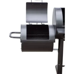 Smoker- und Holzkohlegrill 'Kiona' schwarz 211 x 173 x 70 cm