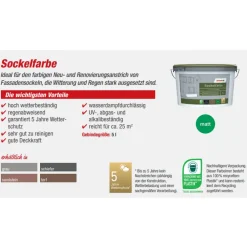 Sockelfarbe schieferfarben matt 5 l