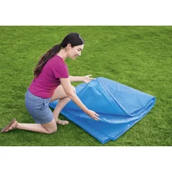 Solarabdeckplane 'Flowclear' blau Ø 462 cm