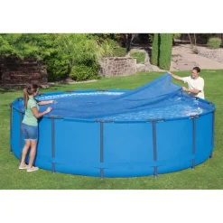 Solarabdeckplane 'Flowclear' blau Ø 462 cm