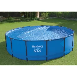 Solarabdeckplane 'Flowclear' blau Ø 462 cm
