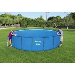 Solarabdeckplane 'Flowclear' blau Ø 527 cm