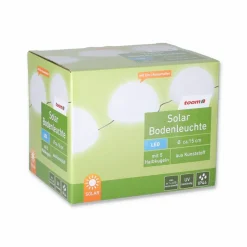 Solar-Bodenleuchte mit 5 Halbkugeln weiß Ø 15 cm