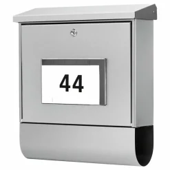 Solar-Briefkasten 'Malaga 4400 NI' edelstahlfarben 37,7 x 42 x 11,5 cm