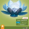 Solar-Dekoleuchte Lotus blau 27 x 11 cm