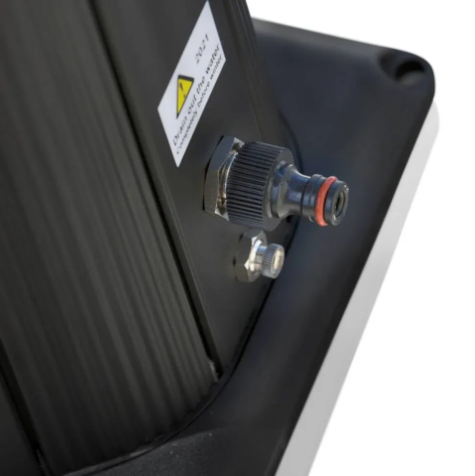 Solardusche silbern/schwarz Aluminium 38 l