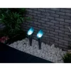 Solarfackel-Set grau/blau 7,5 x 25,5 cm 2-teilig