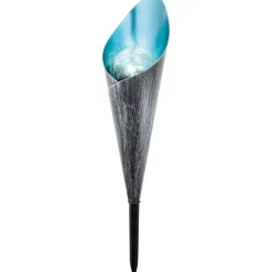 Solarfackel-Set grau/blau 7,5 x 25,5 cm 2-teilig