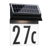 Solar-Hausnummernleuchte 'Malta' schwarz 23 x 18 cm, mit Stickersets