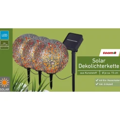 Solar-Lichterkette 'Oriental' bronze/gold Ø 15 x 300 cm