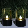 Solar-Teelichter-Set schwarz Ø 7 cm 2 Stk.