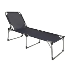 Sonnenliege 'Abaco' klappbar/verstellbar anthrazit 70 x 46 x 215 cm