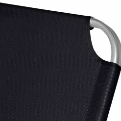 Sonnenliege 'Alu-XXL' klappbar schwarz 69 x 38 x 201 cm