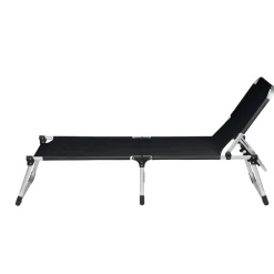 Sonnenliege 'Alu-XXL' klappbar schwarz 69 x 38 x 201 cm
