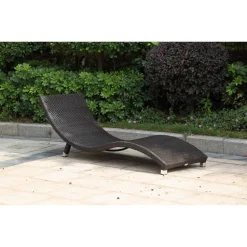 Sonnenliege 'Caracas' anthrazit 59 x 62 x 195 cm